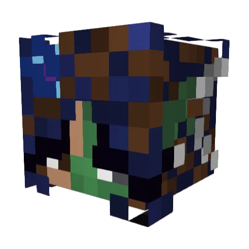 sundroopy Minecraft avatar head, 3D render