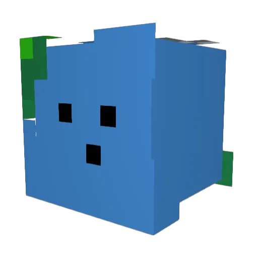 sunfishman Minecraft avatar head, 3D render