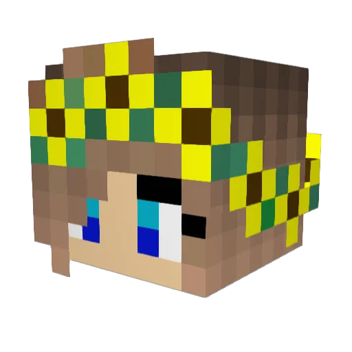 sunflower6363 Minecraft avatar head, 3D render