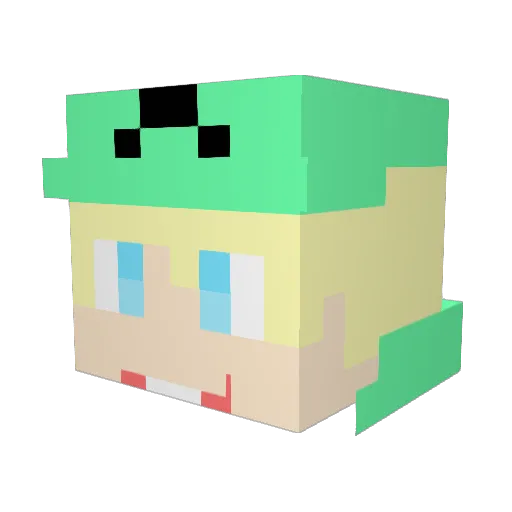 sunghun1157 Minecraft avatar head, 3D render