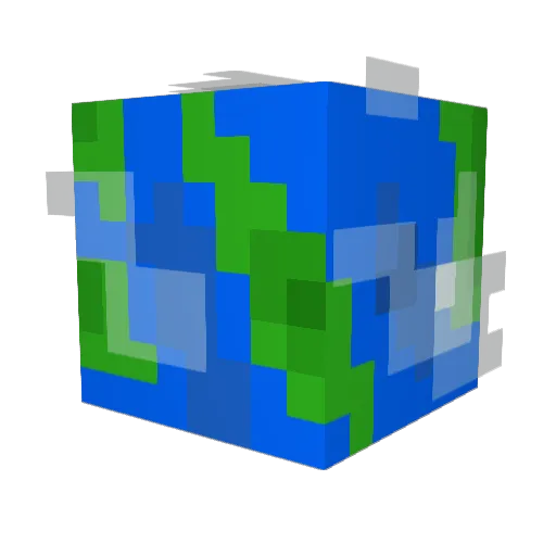 sungmini Minecraft avatar head, 3D render