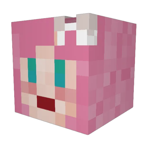 suniteh Minecraft avatar head, 3D render