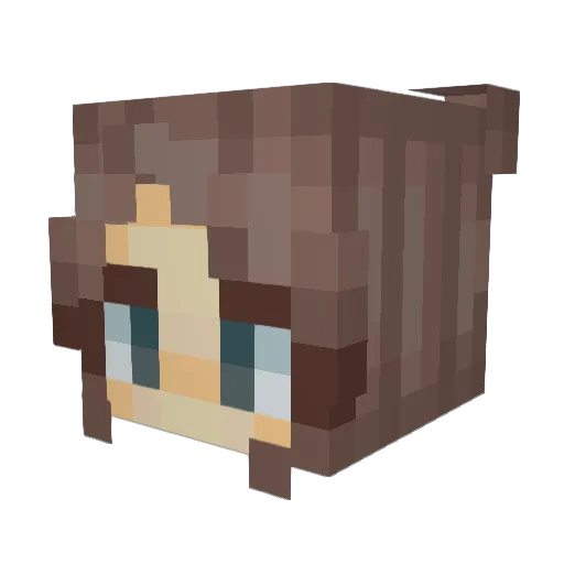 sunixxo Minecraft avatar head, 3D render