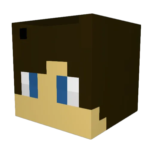 sunkenloaD Minecraft avatar head, 3D render