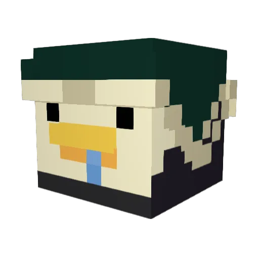 sunkett Minecraft avatar head, 3D render