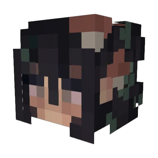sunkissedbasil Minecraft avatar head, 3D render