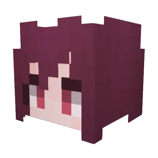 sunled Minecraft avatar head, 3D render