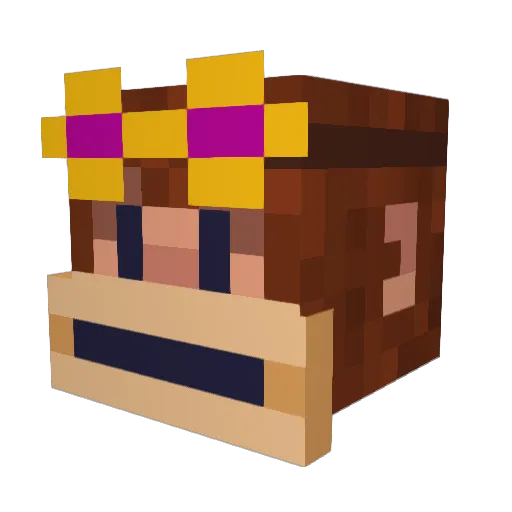 sunnYmori Minecraft avatar head, 3D render