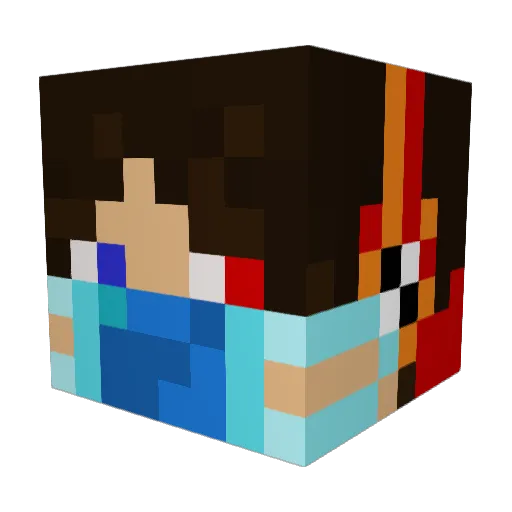 sunneth Minecraft avatar head, 3D render