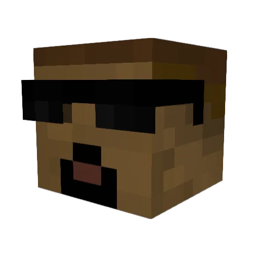 sunnnnnyyy Minecraft avatar head, 3D render