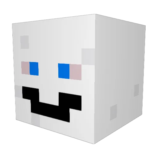 sunny22w Minecraft avatar head, 3D render