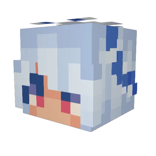sunnyflan Minecraft avatar head, 3D render