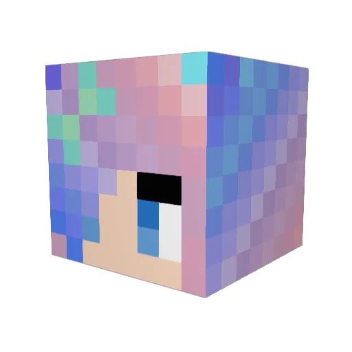 sunnylai Minecraft avatar head, 3D render
