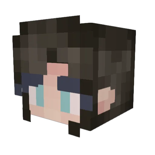 sunnyuzi Minecraft avatar head, 3D render
