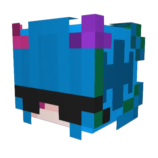 sunnyvazash Minecraft avatar head, 3D render