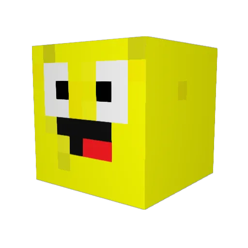 suno50 Minecraft avatar head, 3D render