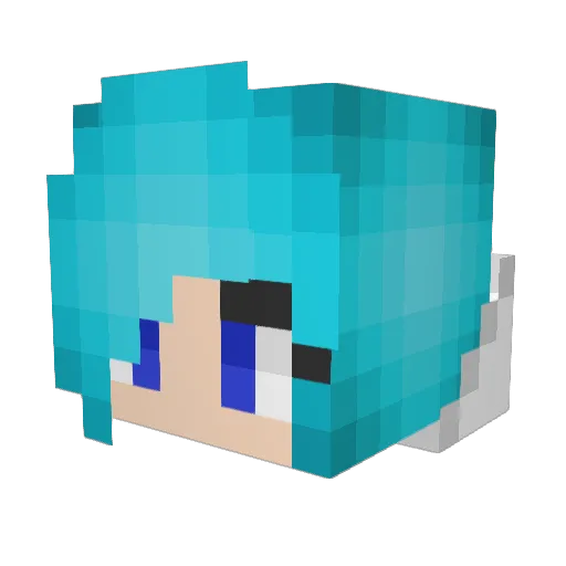 sunpanda Minecraft avatar head, 3D render