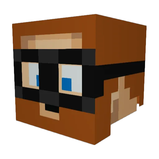sunperp Minecraft avatar head, 3D render