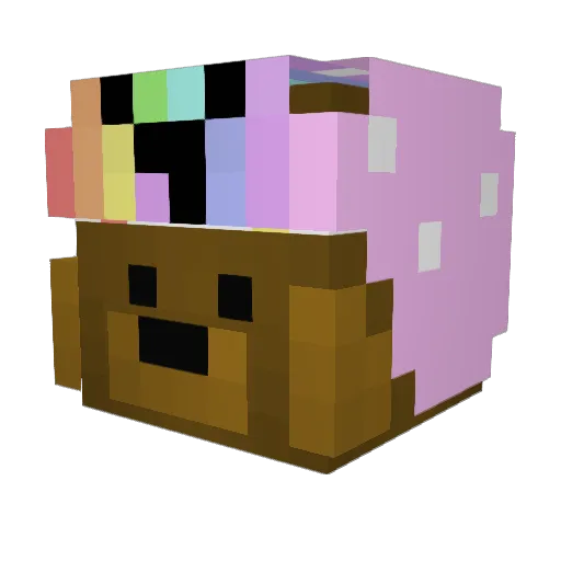 sunpia Minecraft avatar head, 3D render