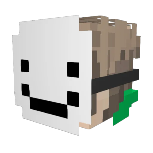 sunrisinga Minecraft avatar head, 3D render