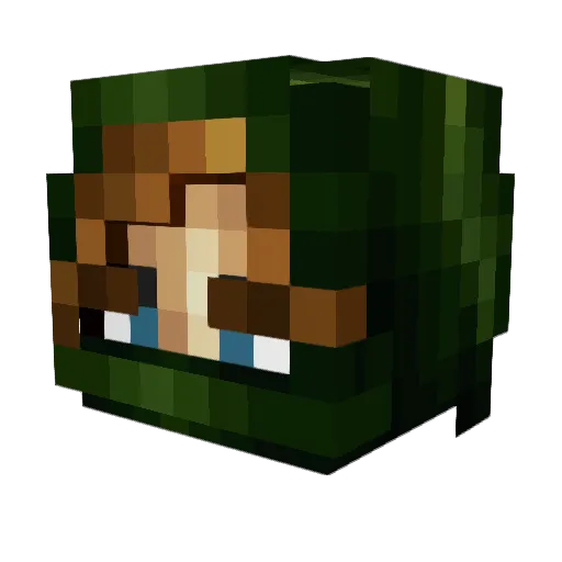 suns1e Minecraft avatar head, 3D render