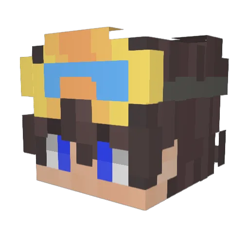 sunsetmoonrise Minecraft avatar head, 3D render