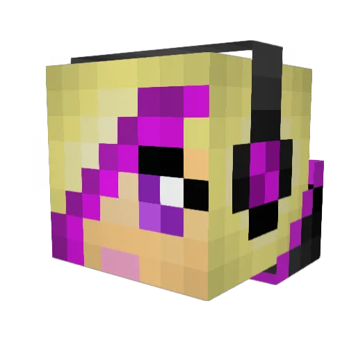 sunshinecrystal Minecraft avatar head, 3D render