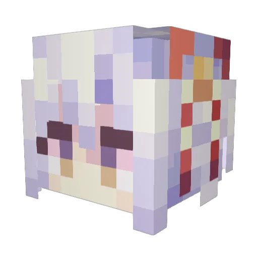 sunshinelanding Minecraft avatar head, 3D render