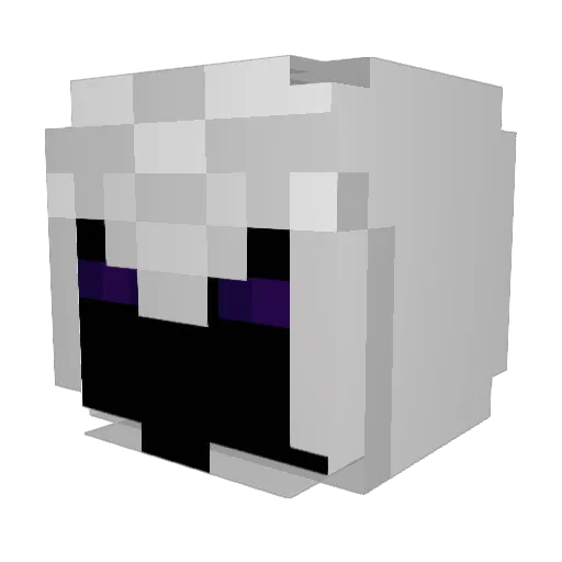 sunspotted Minecraft avatar head, 3D render