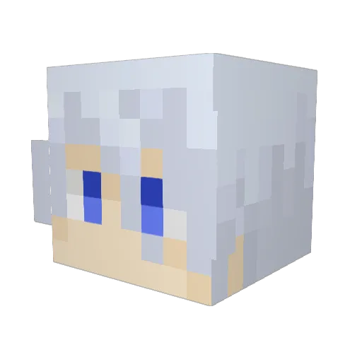 sunsunsun Minecraft avatar head, 3D render