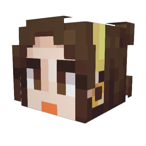 sunwoo1222 Minecraft avatar head, 3D render