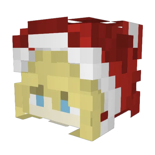 sunwooufo Minecraft avatar head, 3D render