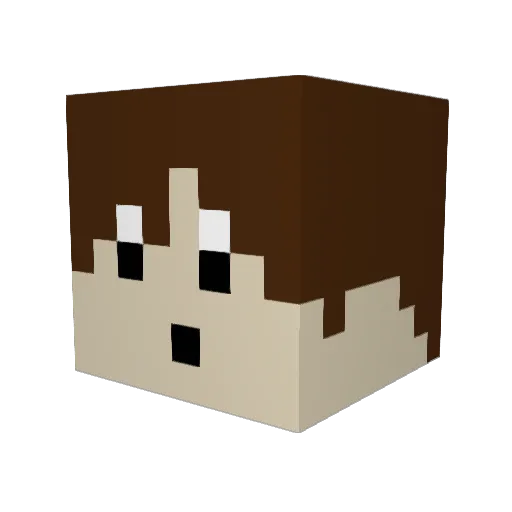 suoly Minecraft avatar head, 3D render