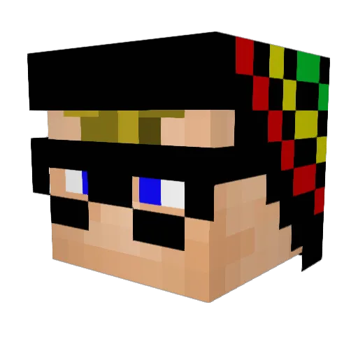 supadupaspaz Minecraft avatar head, 3D render
