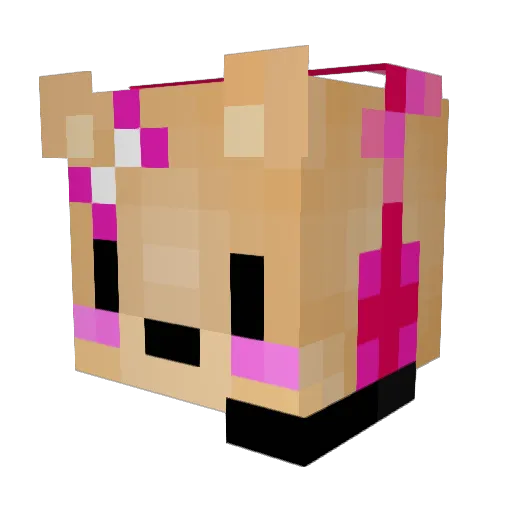 supahighping Minecraft avatar head, 3D render