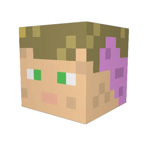 supahotbread Minecraft avatar head, 3D render