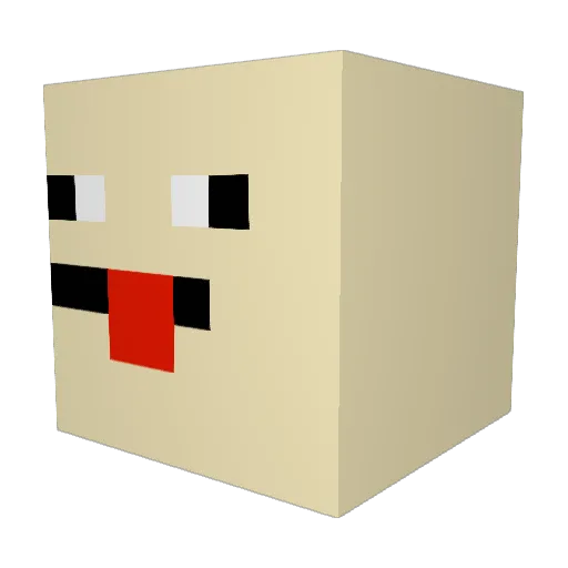 supahtrupah Minecraft avatar head, 3D render