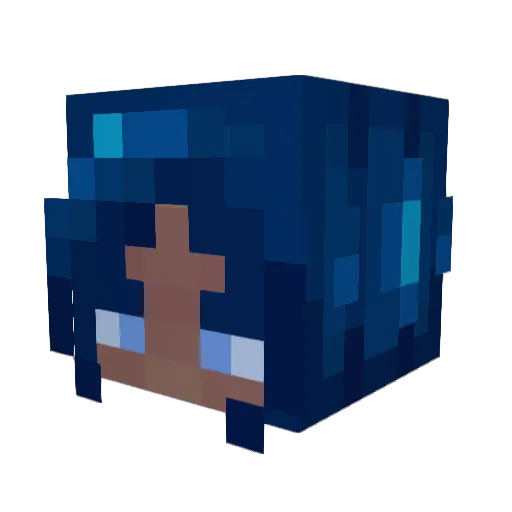 supaova Minecraft avatar head, 3D render