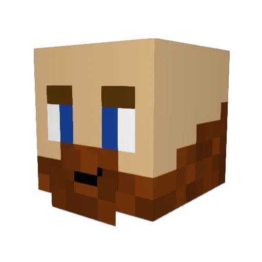 suparoka Minecraft avatar head, 3D render