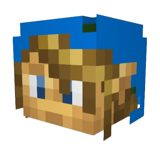suparstrike Minecraft avatar head, 3D render
