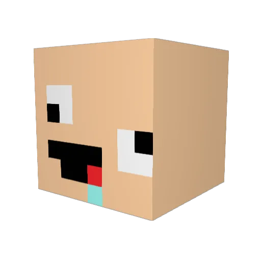 supastix Minecraft avatar head, 3D render