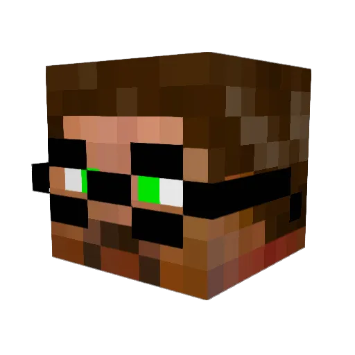 supcom101 Minecraft avatar head, 3D render