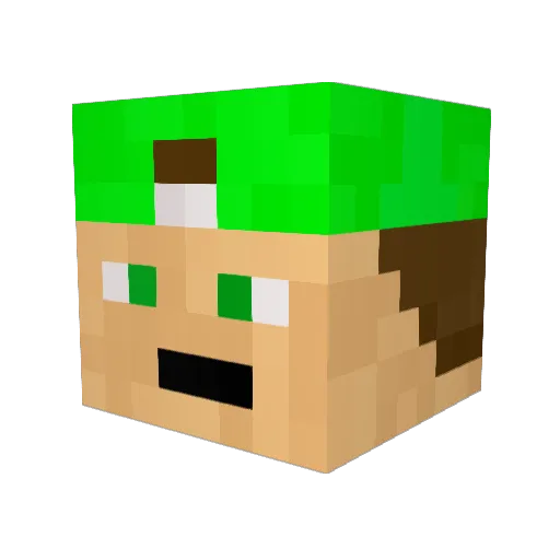 superBenja_king Minecraft avatar head, 3D render