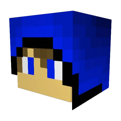 superD008 Minecraft avatar head, 3D render