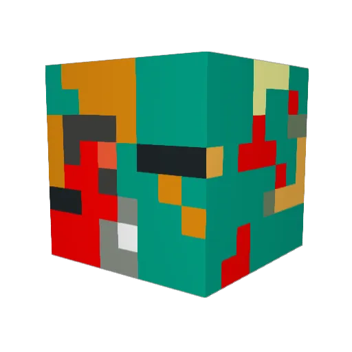superDREWO Minecraft avatar head, 3D render