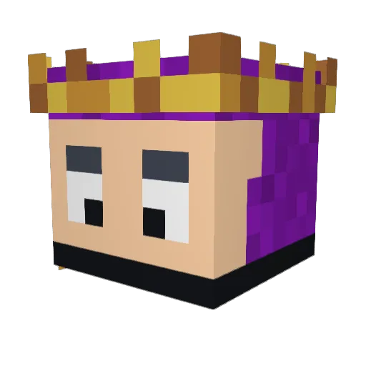 superFrum Minecraft avatar head, 3D render