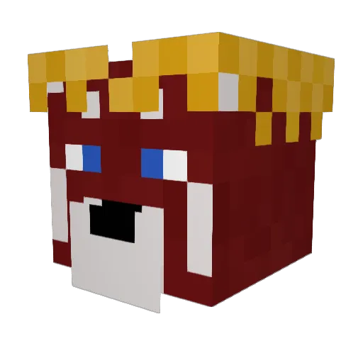 superMutt Minecraft avatar head, 3D render