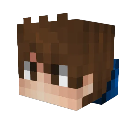 superQJ Minecraft avatar head, 3D render