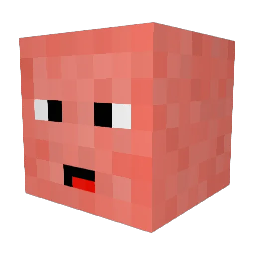 super_Ding Minecraft avatar head, 3D render
