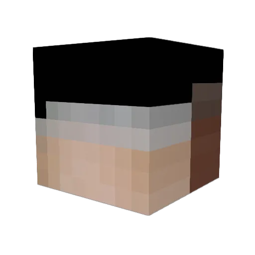 super_Xie Minecraft avatar head, 3D render